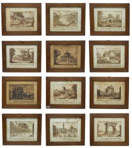 1820, 12 Vistas de Roma e arredores